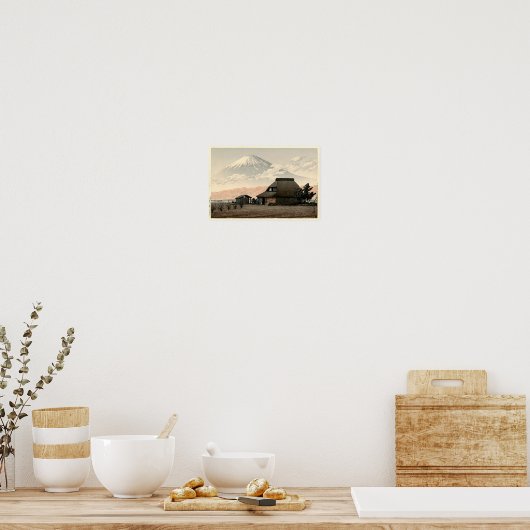 Mt. Fuji from Narusawa Hasui Kawase Poster Print ポスター (キッチン)