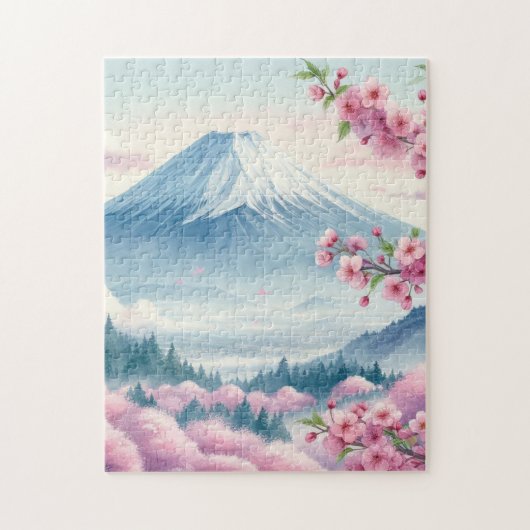 Mt. Fuji & Sakura – Spring Puzzle ジグソーパズル (縦)