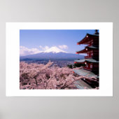 Mt Fuki with Sakura ポスター (正面)
