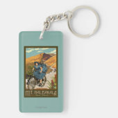 Mt. Haleakalaの自転車はハワイに乗ります キーホルダー (裏面)