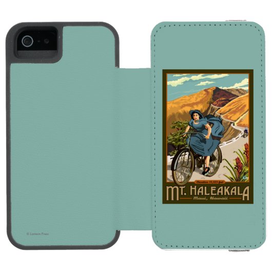 Mt. Haleakalaの自転車はハワイに乗ります Incipio iPhoneウォレットケース (フォリオオープン)