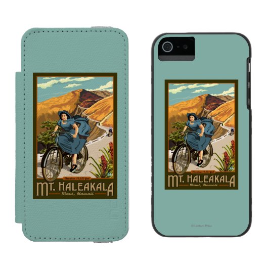 Mt. Haleakalaの自転車はハワイに乗ります Incipio iPhoneウォレットケース (並び)