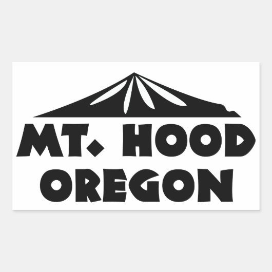Mt. Hood Oregonステッカー 長方形シール (正面)