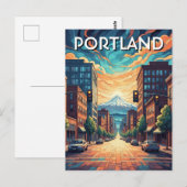 Mt Hood Portland Oregon ポストカード (正面/裏面)
