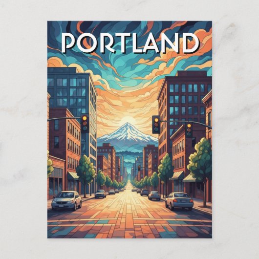 Mt Hood Portland Oregon ポストカード (正面)