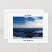 Mt Hutt，ニュージーランド ポストカード (正面/裏面)