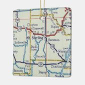 Mt. IL優れたヴィンテージマップ セラミックオーナメント (左)