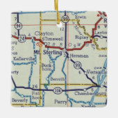 Mt. IL優れたヴィンテージマップ セラミックオーナメント (正面)