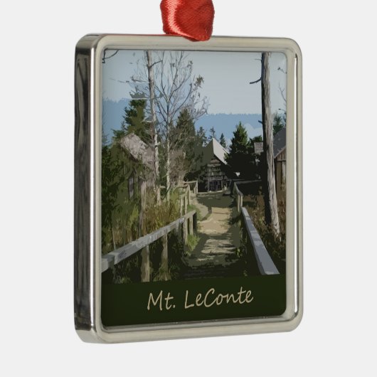 Mt LeConteの写真の芸術の上 メタルオーナメント (右)
