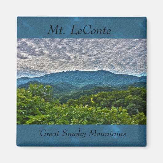 Mt. LeConte, 素晴らしSmoky Mountains Photo Magnet マグネット (正面)
