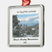 Mt. LeConte GSMの写真の芸術の上 メタルオーナメント (左)