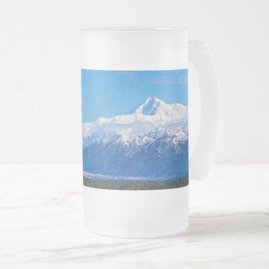 Mt McKinley Frosted Glass 威厳のある Beer Mug フロストグラスビールジョッキ (正面右)