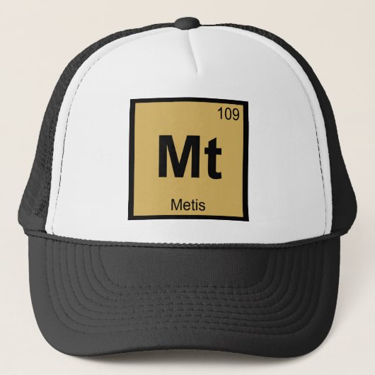 Mt - Metisのタイタン化学周期表の記号 キャップ (正面)