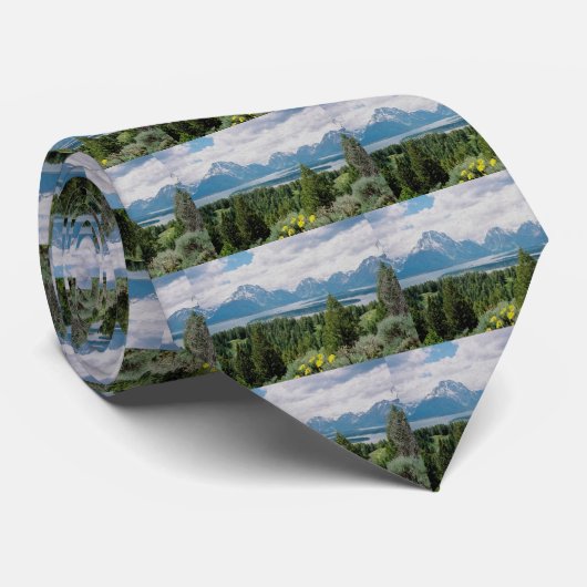 Mt. Moranおよびjackson湖 ネクタイ (ロール)