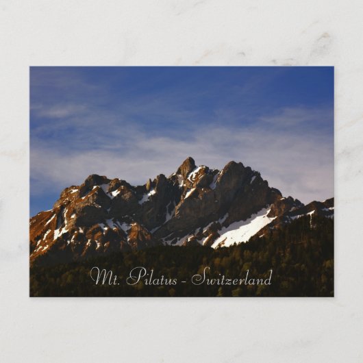 Mt. Pilatus in lucerne switzerland photo postcard  ポストカード (正面)