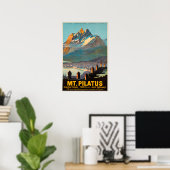 Mt.Pilatus,Switzerland,Travel Poster ポスター (ホームオフィス)