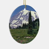 Mt. Rainerのワシントン州の赤の花 セラミックオーナメント (右)
