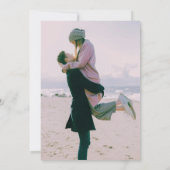 Mt. Rainier, Falling Snow Winter Wedding 招待状 (裏面)