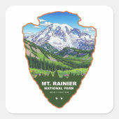 Mt. Rainier National Park Arrowhead スクエアシール (正面)