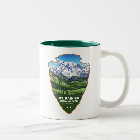 Mt. Rainier National Park Arrowhead ツートーンマグカップ (右)