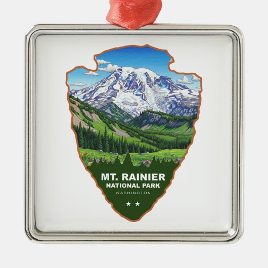 Mt. Rainier National Park Arrowhead メタルオーナメント (正面)