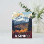 Mt Rainier National Park Fall Colors ポストカード (スタンド正面)