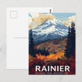 Mt Rainier National Park Fall Colors ポストカード (正面/裏面)