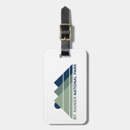 Mt. Rainier National Park Mountain Sun ラゲッジタグ (正面縦)