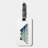 Mt. Rainier National Park Mountain Sun ラゲッジタグ (裏面縦)