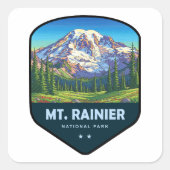 Mt. Rainier National Park Shield スクエアシール (正面)