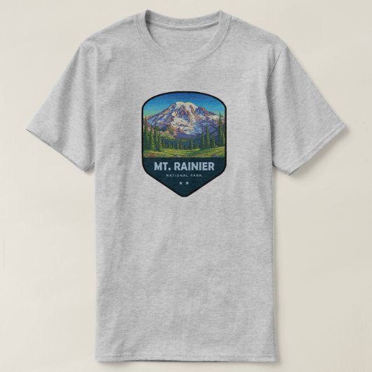 Mt. Rainier National Park Shield Tシャツ (デザイン正面)