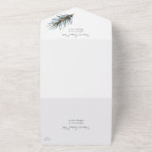 Mt. Rainier, Snow, Pinecones, Pine Needles オールインワン招待状 (外側)