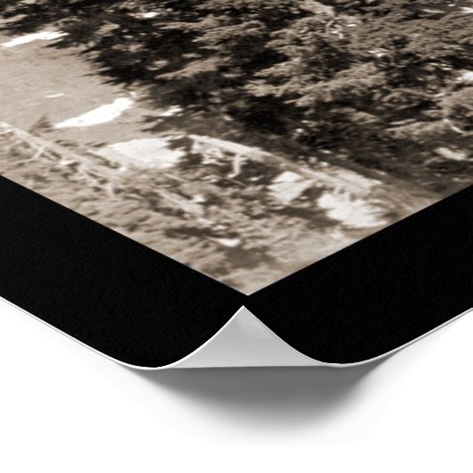 Mt. Rainier WA雪写真1925 ポスター (角)