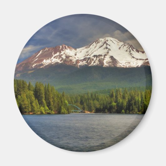 MT SHASTA FROM LAKE SISKIYOU マグネット (正面)