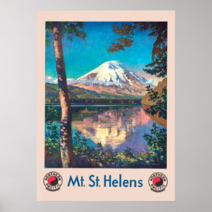 Mt. St. Helens, for Northern Pacific Vintage ポスター