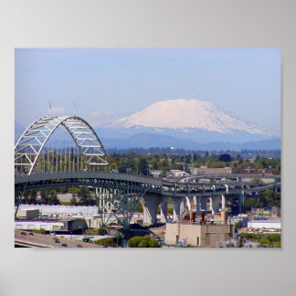 Mt St Helens & Fremont Bridgeポスター ポスター