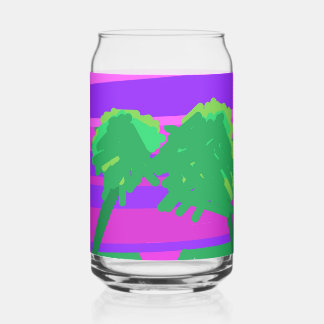 Mt. Sunset Pink Green Purple Drinkware Set ガラス缶
