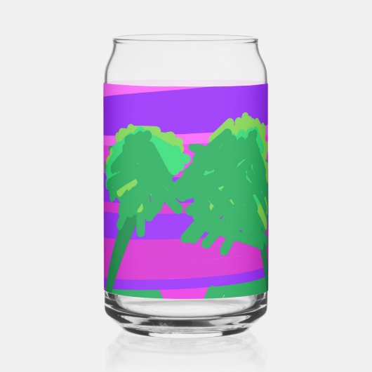 Mt. Sunset Pink Green Purple Drinkware Set ガラス缶 (正面)