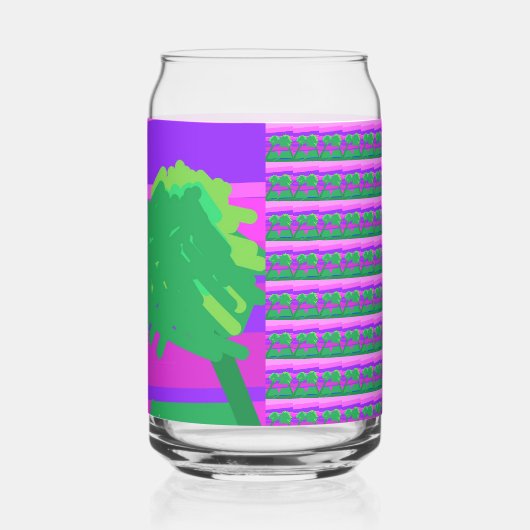 Mt. Sunset Pink Green Purple Drinkware Set ガラス缶 (左)