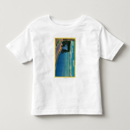、Mt. Tallac薄地の入江の方に見ます トドラーTシャツ (正面)