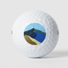 Mt Tamalpaisのデザインのゴルフボ絵を描ールカラー ゴルフボール