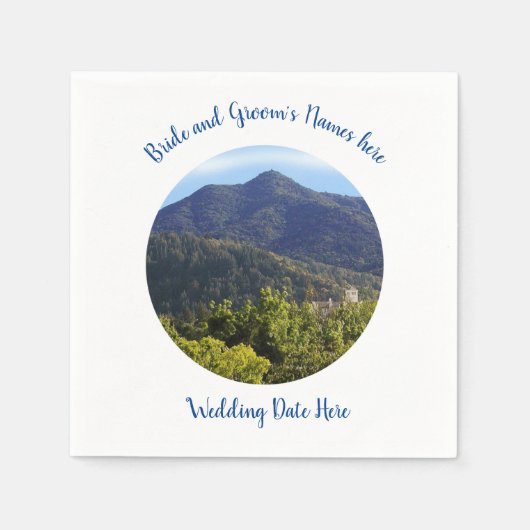 Mt Tamalpaisカスタマイズ可能なナプキン スタンダードカクテルナプキン (正面)