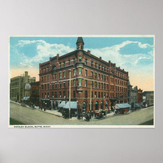 MT TownButteのOwsley Block View ポスター (正面)