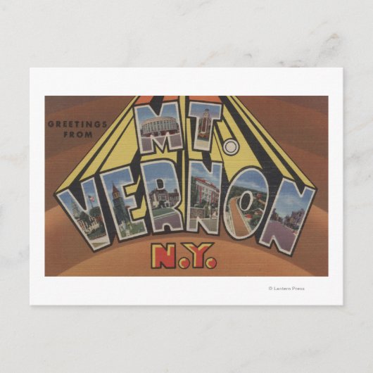 Mt. Vernon, New York - Large Letter Scenes ポストカード (正面)