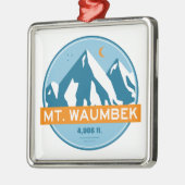 Mt. Waumbek New Hampshire Stars Moon メタルオーナメント (左)