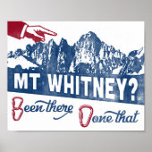 Mt Whitney Poster Mountain Climbing Souvenir ポスター (正面)