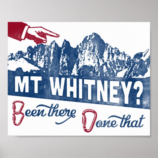 Mt Whitney Poster Mountain Climbing Souvenir ポスター (正面)
