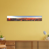 Mt Whitney Sunset Panorama - John Muir Trail キャンバスプリント (インサイチュ (リビング))