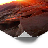 Mt Whitney Sunset Panorama - John Muir Trail ポスター (角)