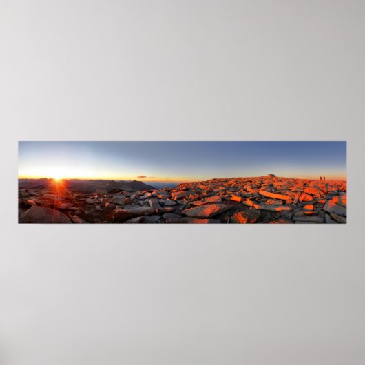 Mt Whitney Sunset Panorama - John Muir Trail ポスター (正面)